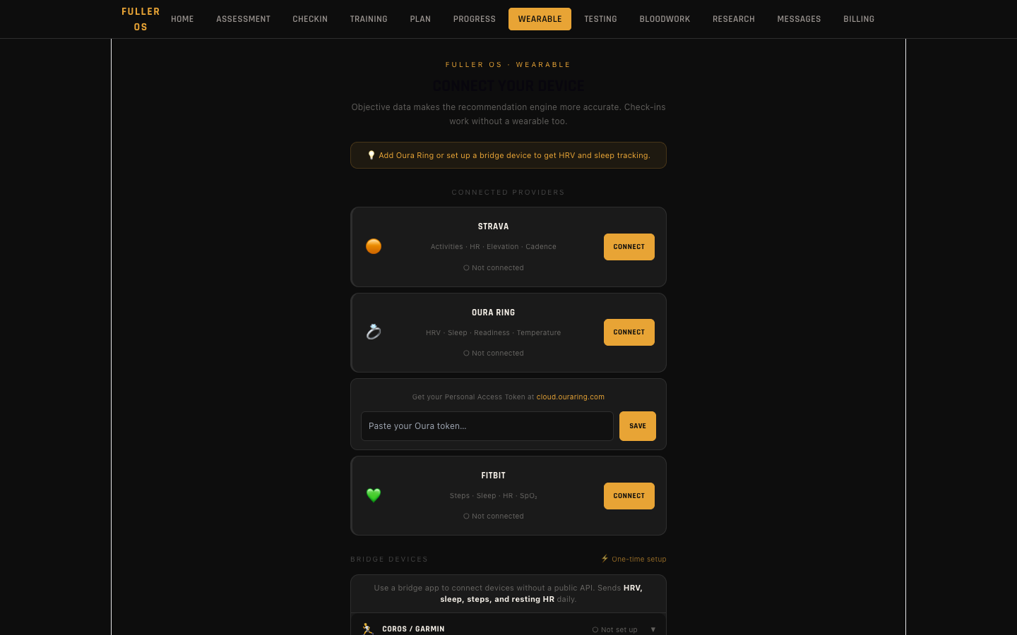 Wearable Integrations